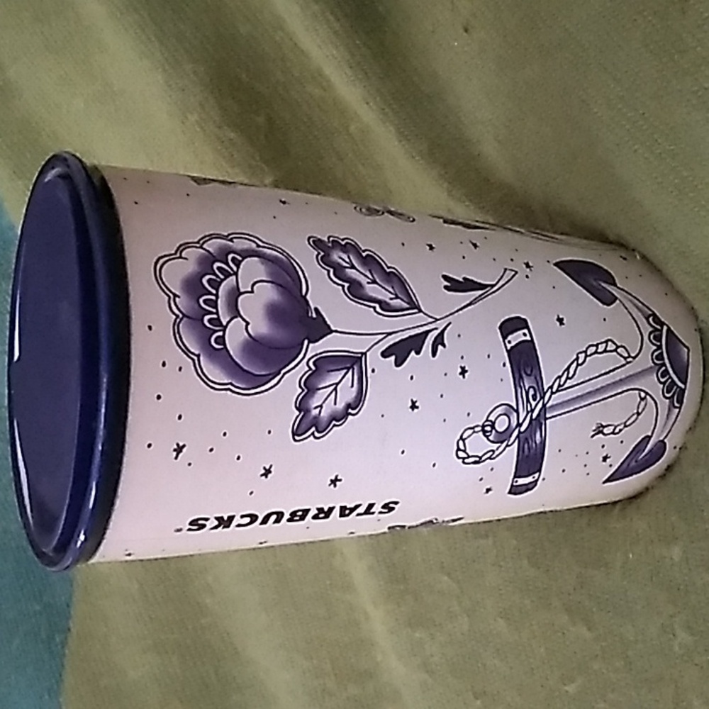 Starbucks Blue Siren Mermaid Tattoo Coffee Mug Tumbler